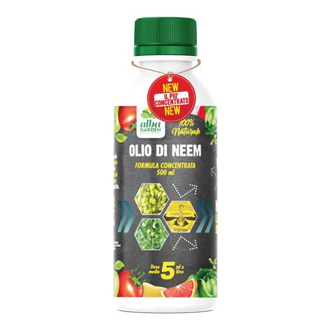 OLIO DI NEEM CONCENTRATO 500 Ml Albagarden It