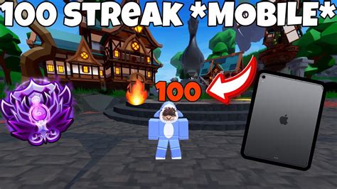 I Got A 100 Winstreak On Mobile Roblox Bedwars Youtube