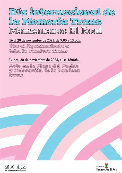 Día Internacional de la Memoria Trans Ayuntamiento de Manzanares El Real