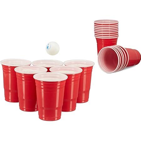 Relaxdays Beer Pong Becher St Ck Stabiler Plastikbecher