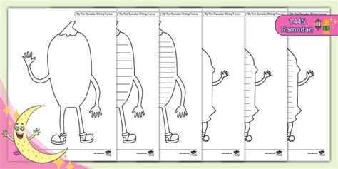 My First Ramadan Writing Frames Hecho Por Educadores