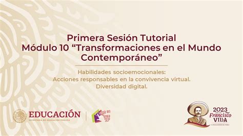 Primera Sesi N Tutorial M Dulo Transformaciones En El Mundo