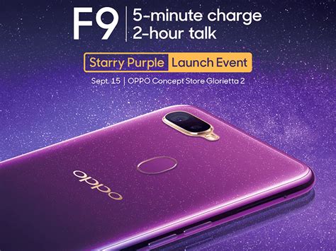 OPPO PH Confirms That F9 Starry Purple Is Coming On September 15