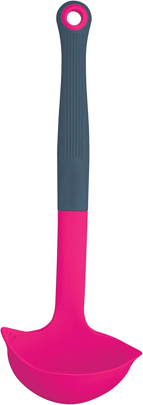 Colourworks Cwbrladpnk Multi Soup Ladlestrainer Spoon Silicone Raspberry