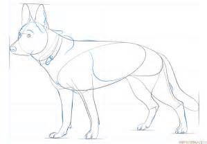 How to draw a german shepherd dog | Step by step Drawing tutorials