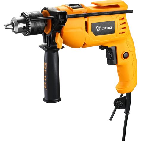 Ударная сетевая дрель DEKO DKID600W в пластиковом кейсе + набор ...
