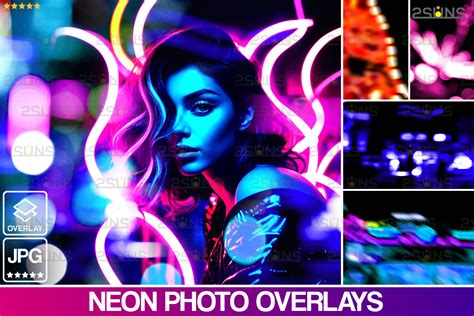 Neon Photoshop Overlays Bokeh Textures Graphic By 2suns · Creative Fabrica