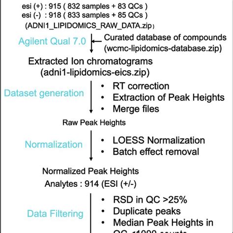 Overview Of The Lipidomics Data Generation Workflow Download