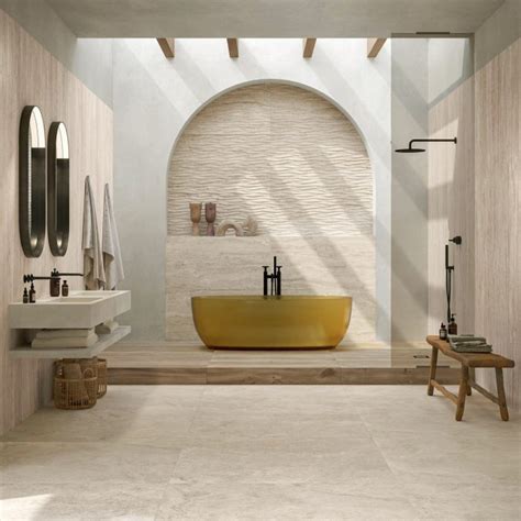 Ebur Wave Natural Porcelain Tiles