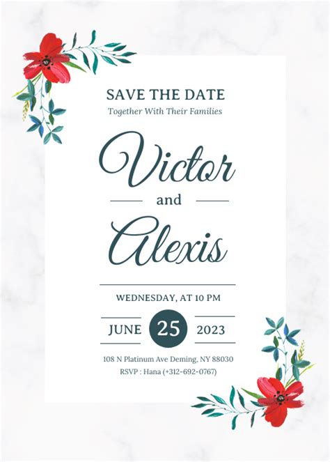 Wedding Invitation Flyer Template Venngage