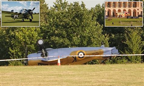 Vintage World War Two Fighter Plane Crashes On Billionaire Foxtons