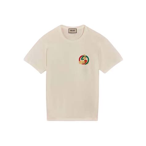 Palace X Gucci Printed Heavy Cotton Jersey T Shirt Whitepalace X Gucci