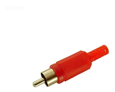 Plug Ficha Conector Rca Macho Pl Stico Colores X U