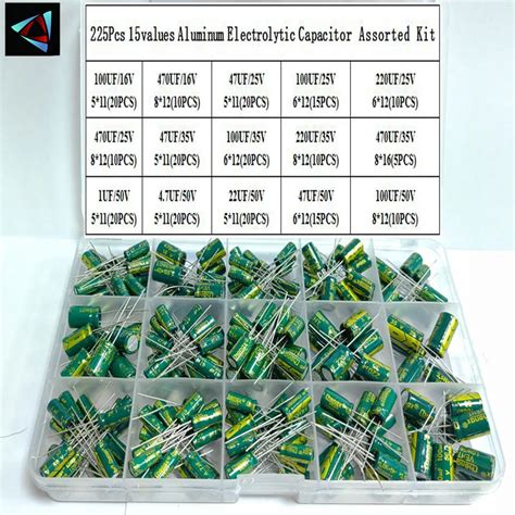 Kit Capacitor Eletrol Tico De Alum Nio Conjunto Dip Kit De