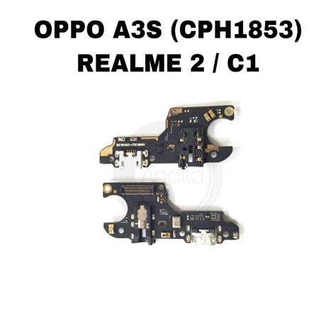 Flexible Connector Charger Oppo A3s Cph1853 Realme 2 C1 Flex Con Cas Konektor Charging