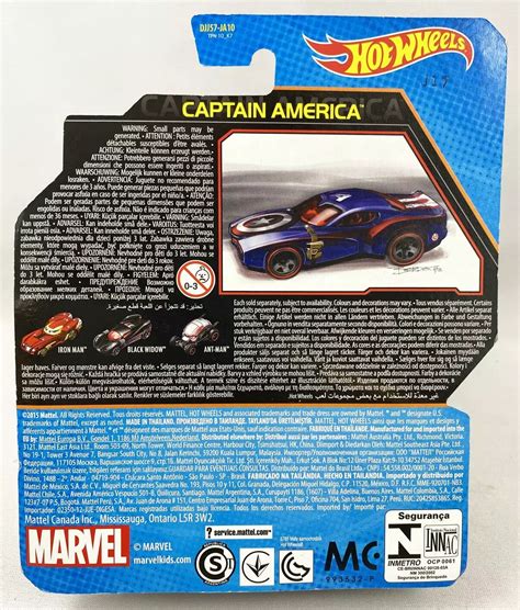 Marvel Hot Wheels Mattel Captain America Civil War