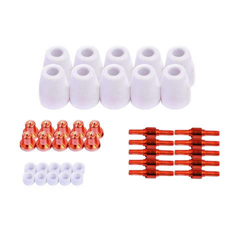 LCON40 40 Pcs Lotos RED Color Plasma Cutter Consumables Nozzle