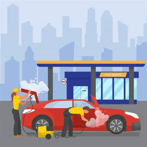 Full Car Wash Illustrations Royalty Free Vector Graphics And Clip Art