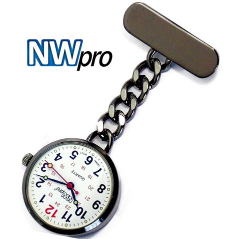 NW-Pro Nurse Watch- Water Resistant- GM Chain - White – Nursewatches.com