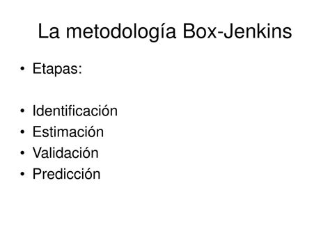 Ppt Capitulo La Metodolog A Box Jenkins Powerpoint Presentation