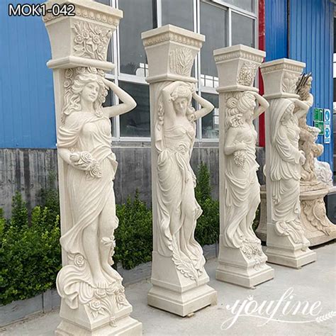 Four Season God Design Mable Marble Statue Column Supplier MOK1-042 - YouFine