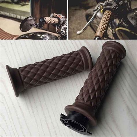 Black Diamond Cafe Racer Style Hand Grips 7 8 22 Mm Atelier Yuwa