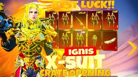 LUCKYIGNIS X SUIT CRATE OPENING PUBG FREE X SUIT YouTube