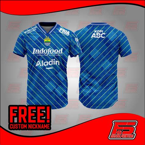 Jual JERSEY PERSIB 2023 2024 CUSTOM NAMA DAN NO Shopee Indonesia