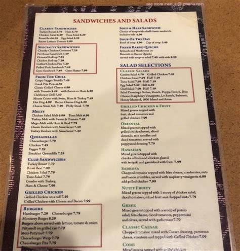 Online Menu Of The Club House Restaurant Restaurant Seminole Florida