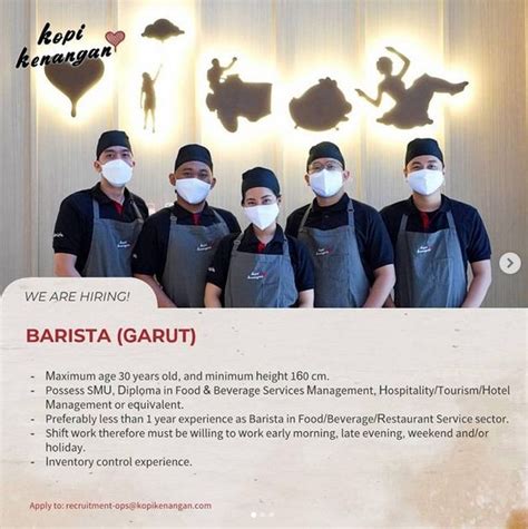 Lowongan Kerja Barista Kopi Kenangan Wilayah Garut KabarKerja