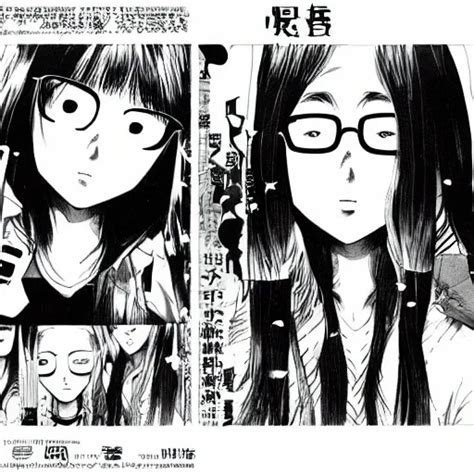 Panel Of Aiko Tanaka In Oyasumi Punpun Manga 8 K 4 Stable Diffusion