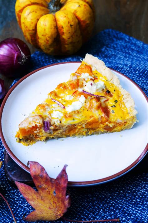 Kürbis Quiche mit Feta Gaumenfreundin