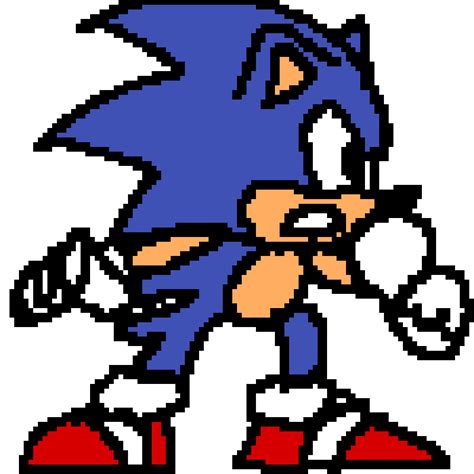 Pixilart Normal Sonic Right Pose By Sonicfast