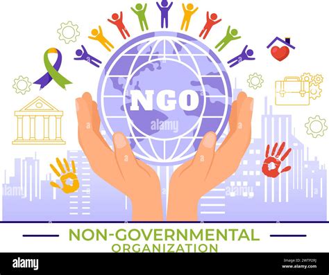 Ngo Or Non Governmental Organization Vector Illustration To Serve