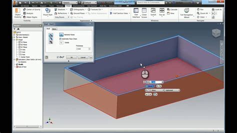 Using The Shell Tool In Autodesk Inventor Youtube