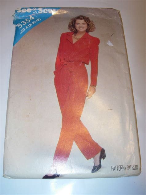 WOMENS UNCUT BUTTERICK 5354 Sewing Pattern JUMPSUIT CAREER CASUAL SIZE