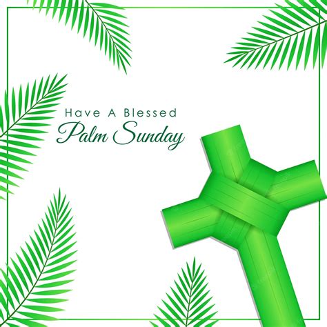Premium Vector | Vector illustration of happy palm sunday wishes