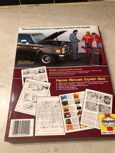 Haynes Chevrolet GMC Pick Ups 1967 Thru 1987 Repair Manual 2WD AND