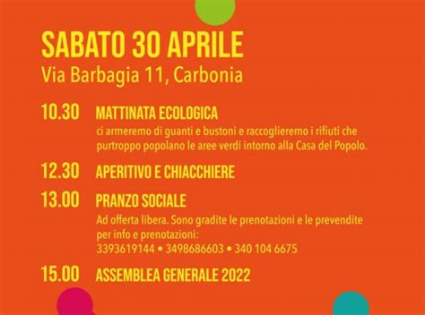 Assemblea Dei Soci E Delle Socie La Casa Del Popolo Carbonia