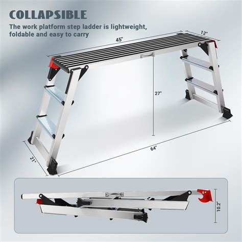 Aluminum Platform Step Ladder