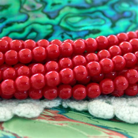 Red Czech Beads Etsy