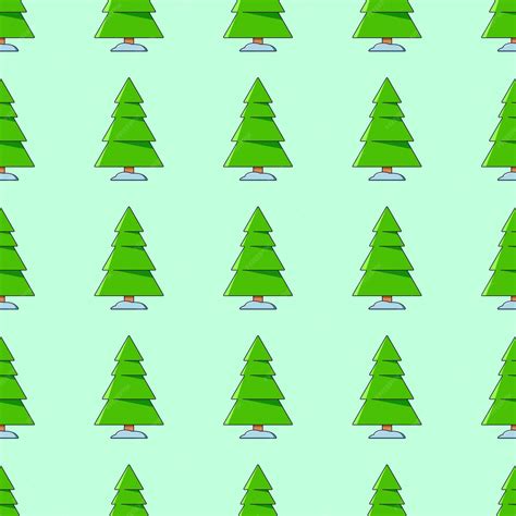 Premium Vector | Vibrant vector seamless pattern of cartoon tree on