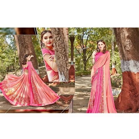 Ladies Georgette Fancy Saree 6 3 M With Blouse Piece At Rs 900 In Pune