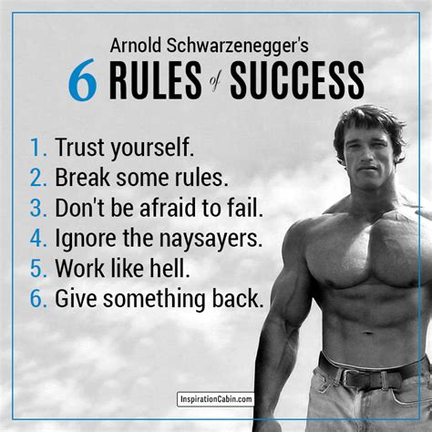 Arnold Schwarzeneggers 6 Rules Of Success Inspiration Cabin