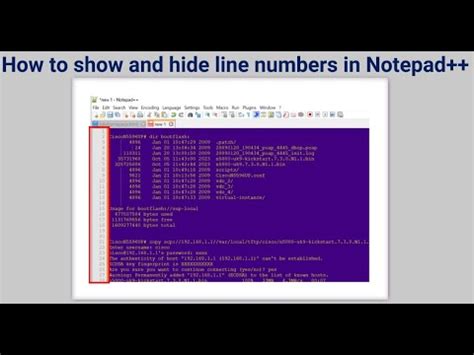 How To Show And Hide Line Numbers In Notepad Youtube