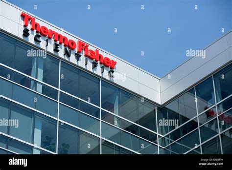 A Logo Sign Outside Of The Headquarters Of Thermo Fisher Scientific In