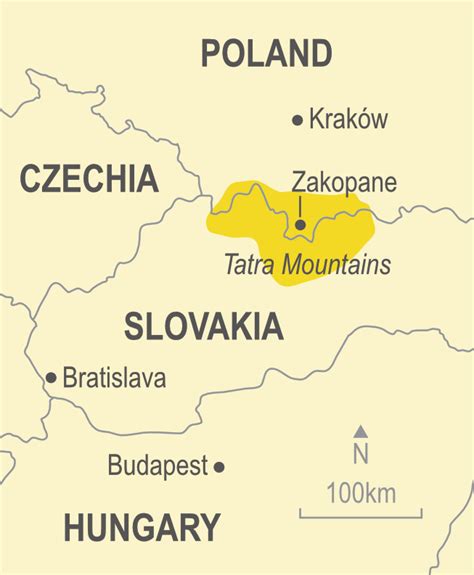 Tatra Mountains Trail Map