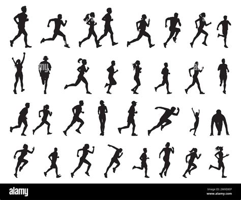 The Running Silhouette Im Genes Vectoriales De Stock Alamy