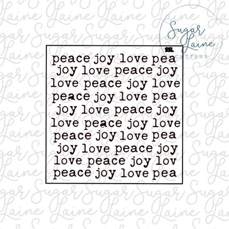 Peace And Joy Silk Screen Stencil Sugar Laine Cutters