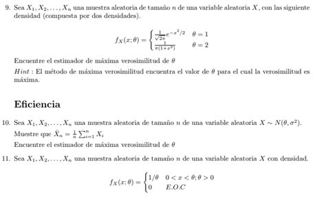 9 Sea X1 X2 Xn una muestra aleatoria de tamaño n Chegg mx